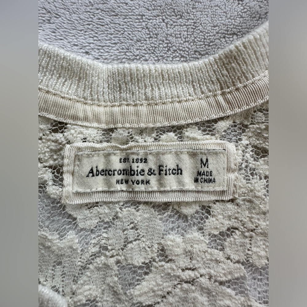 Abercrombie & Fitch Cream Cardigan - Picture 3 of 4
